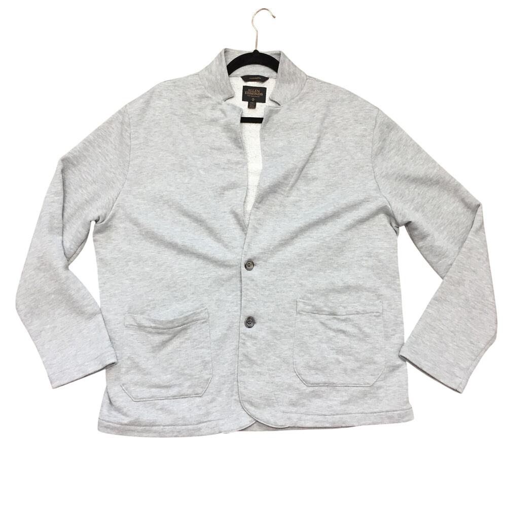 Allen Edmonds Men's Knit Blazer Heather Gray Sweatshirt Sport Coat Sz: XXL